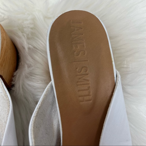 James Smith Cafe society mule white wood leather 38 - Picture 5 of 10